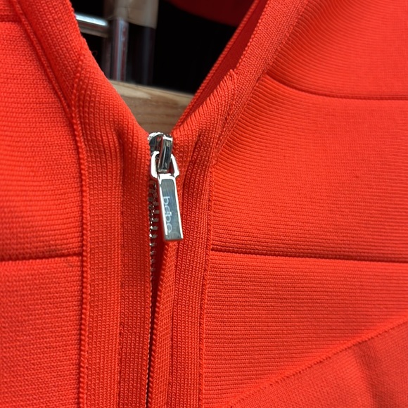 NWT,Bebe Classic Bandage V-Neck Midi Dress,cherry - Picture 8 of 17